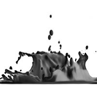 milk splashing against black background